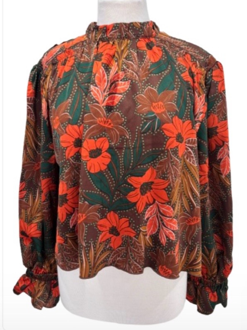 Size L TCEC Floral Fall/Winter Blouse.